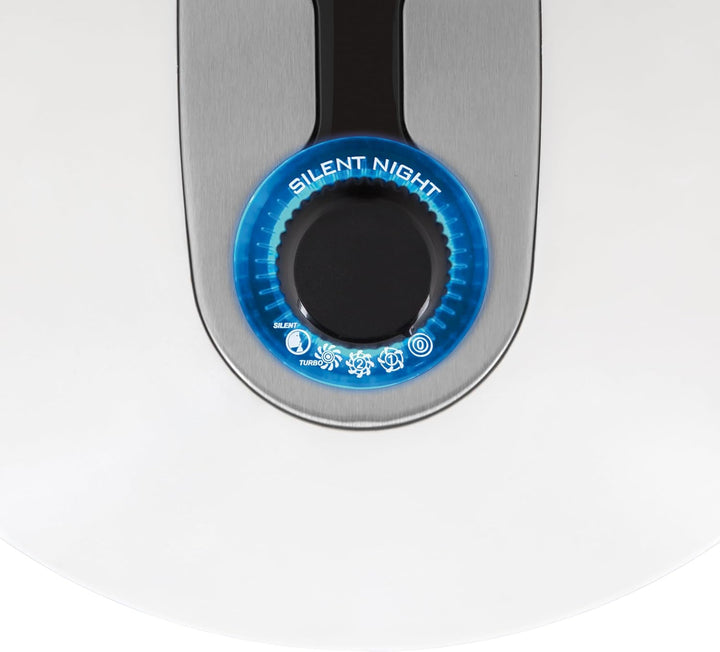 Orbegozo TF 0138 - Leiser Tischventilator, Drehfunktion, vier Stufen, Turbofunktion, LED-Beleuchtung