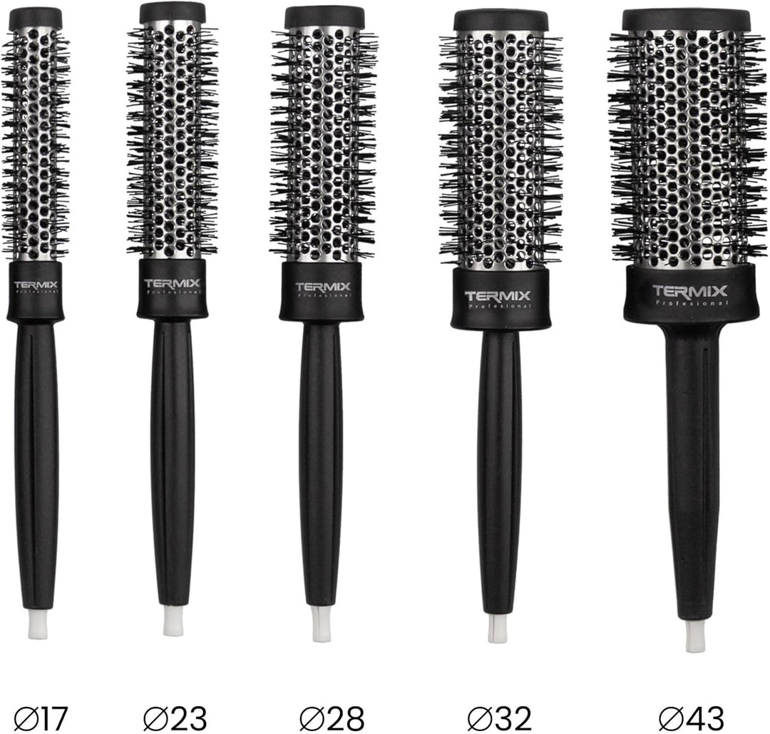 Termix professionelles Set. Thermische Rundhaarbürste mit Aluminiumrohr, die es ermöglicht, die Troc