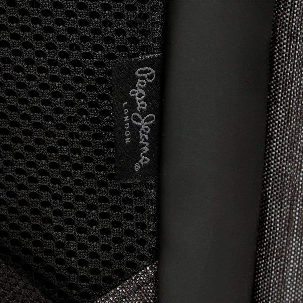 Pepe Jeans Raw Laptop-Rucksack mit Schulterriemen Grau 32x42x12 cms Polyester 15,6" 16.13L Rucksack