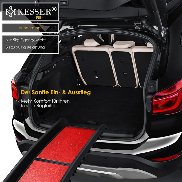 KESSER® Hunderampe klappbar Hundetreppe Hundeautorampe Auto Kofferraumrampe für Haustiere Einstiegsh