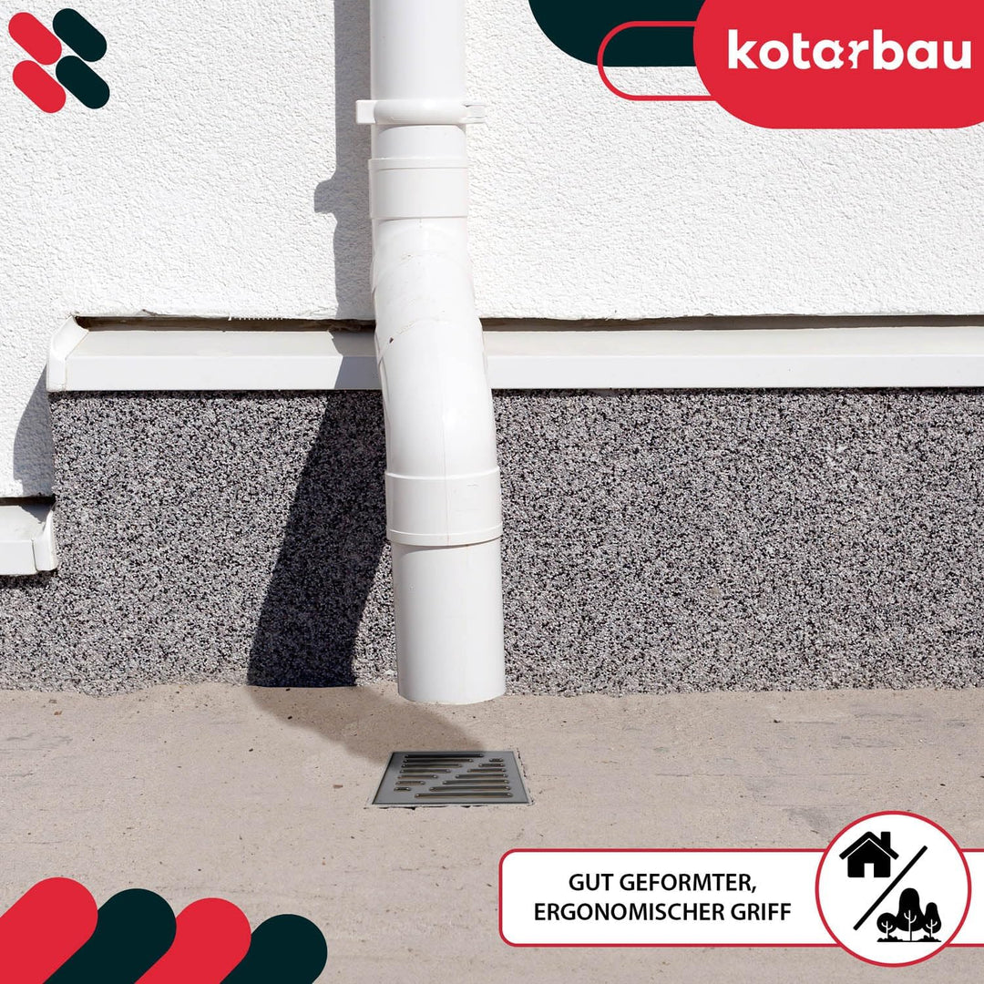 KOTARBAU® Bodenablauf 50 mm Abflussgitter Edelstahl quadratischer Duschrinne Duschablauf Bodenrinne