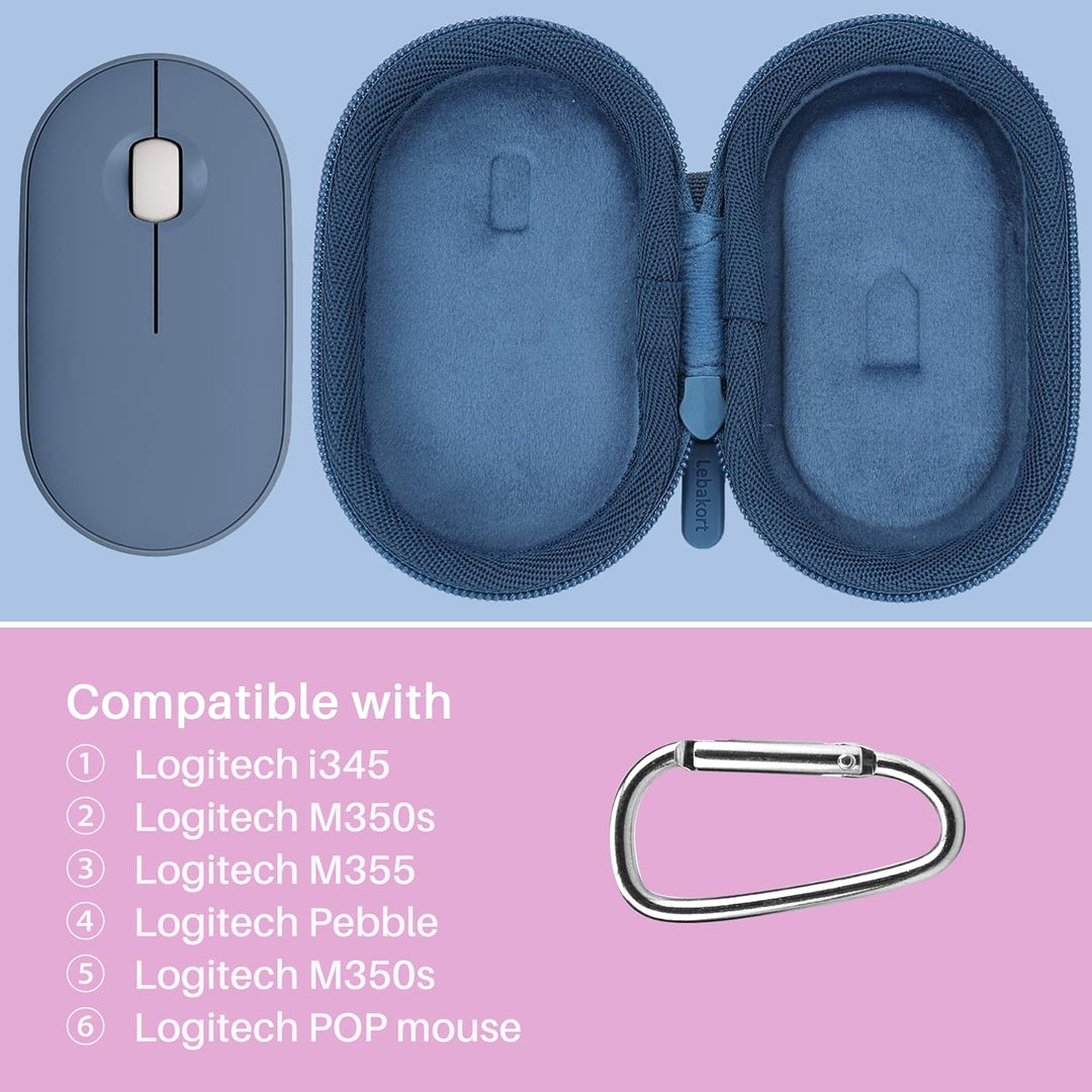 Lebakort Hart Reise Schutz Hülle Etui Tasche für Logitech Pebble Mouse 2 M350s M350 M355 i345 Schlan