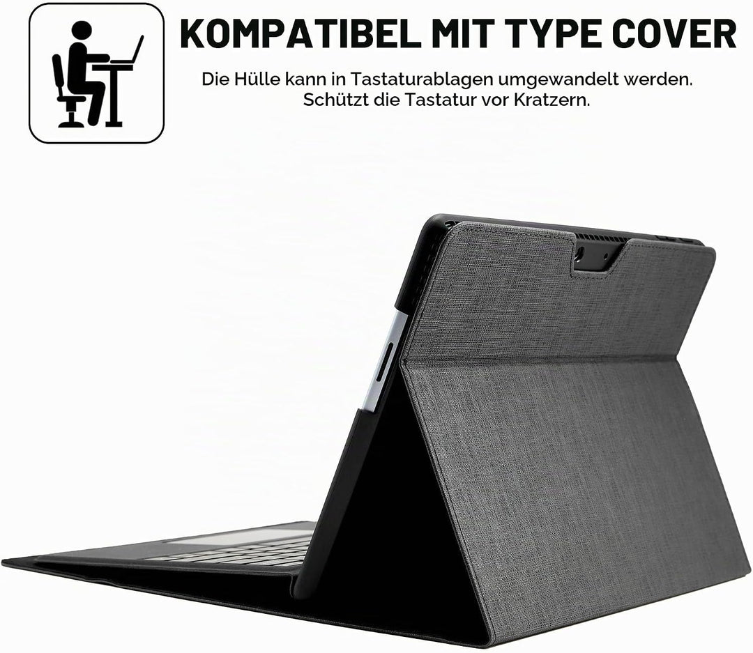 Hülle für Microsoft Surface Pro 11 / Pro 10 / Pro 9 13 Zoll (2022),Leder Schutzhülle Surface Pro 9 T