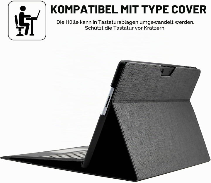Hülle für Microsoft Surface Pro 11 / Pro 10 / Pro 9 13 Zoll (2022),Leder Schutzhülle Surface Pro 9 T