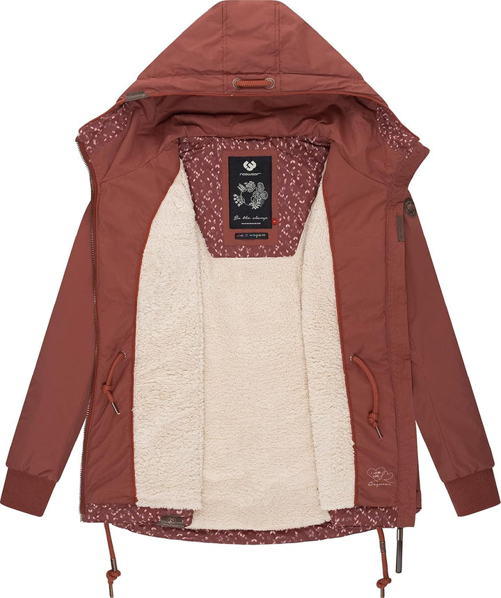 Ragwear Damen Winterjacke Outdoorjacke wasserdicht mit Kapuze YM-Danka XS-6XL L Terracotta022, L Ter