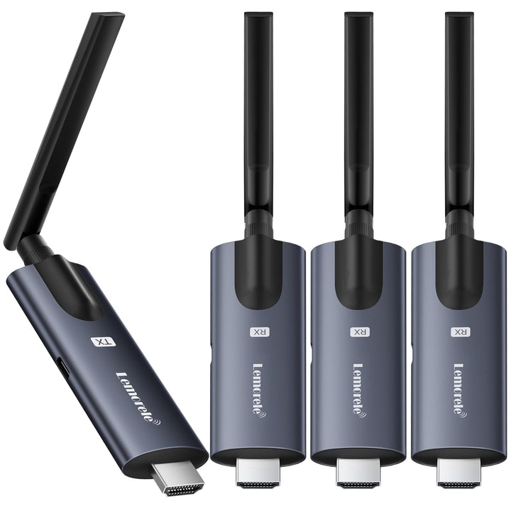 Wireless HDMI Transmitter and 3 Receivers, Lemorele 1080P HDMI Funkübertragung Supports 1 Transmitte