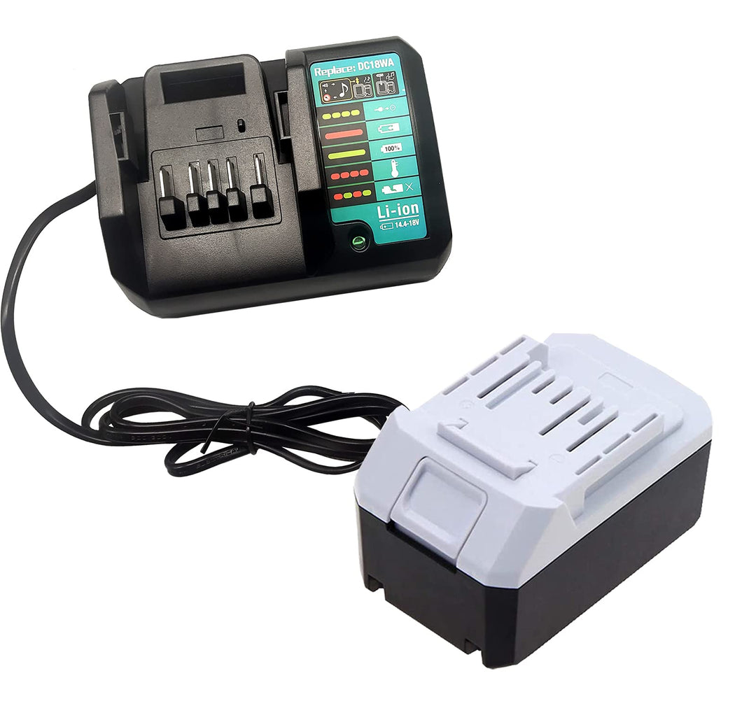 18V 4.0Ah BL1813G BL1820G BL1830G BL1840G 195608-4 Akku + Ladegerät DC18WA Ersatz kompatibel für Mak