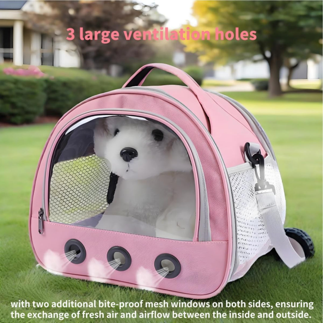 SOONHUA Tragetasche für kleine Tiere, tragbare Meerschweinchen- Tragetasche mit transparentem Fenste