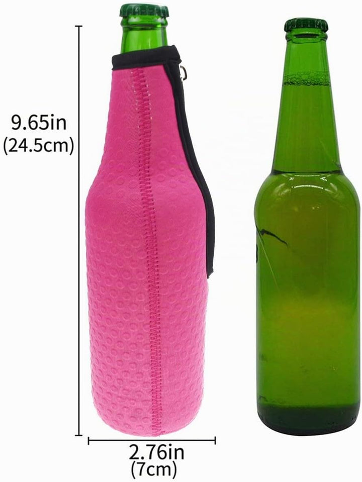 Orchidtent Bier Flaschenkühler, 6 Stück 17,6 Oz (500ml) Neopren Isoliert Reissverschluss Faltbar Bie