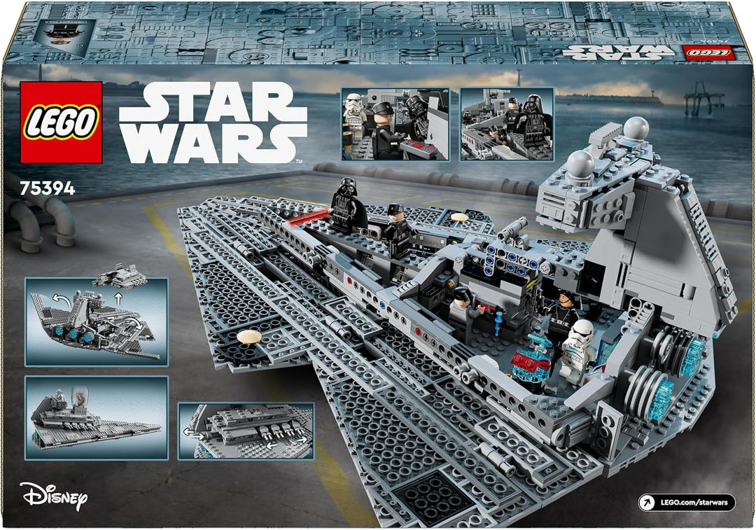 LEGO Star Wars Imperialer Sternzerstörer, Sternenschiff Set, Bauspielzeug, Spielset mit Darth Vader