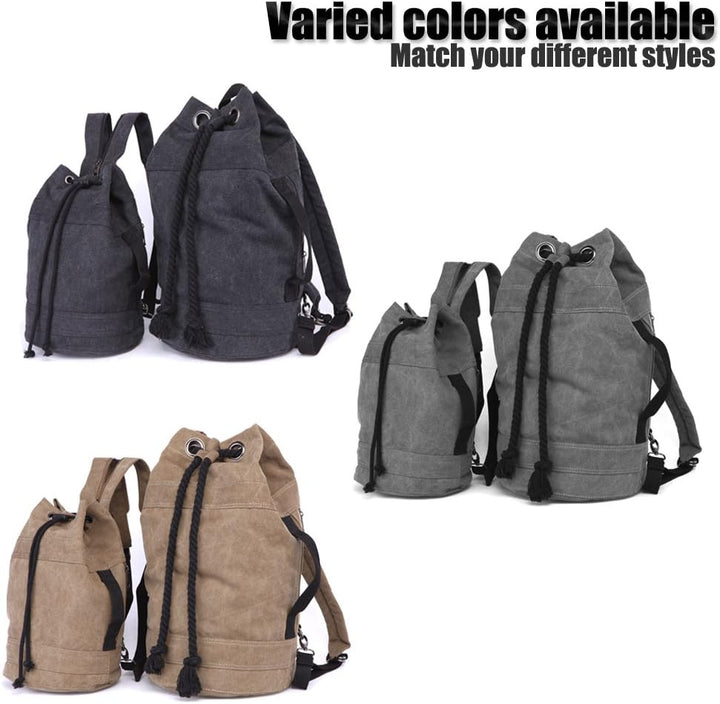 LOSMILE Rucksäcke Damen Herren Daypacks Seesack Leinwand Rucksack Canvas Reisetaschen Umhängetasche