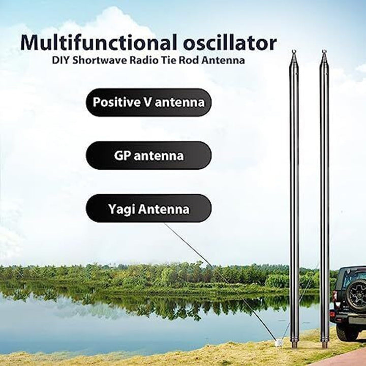 Teleskopantenne, leicht, 5,6 m, Teleskopantenne, Yagi-Antenne, ideal für Ham Radio, 14 Abschnitte