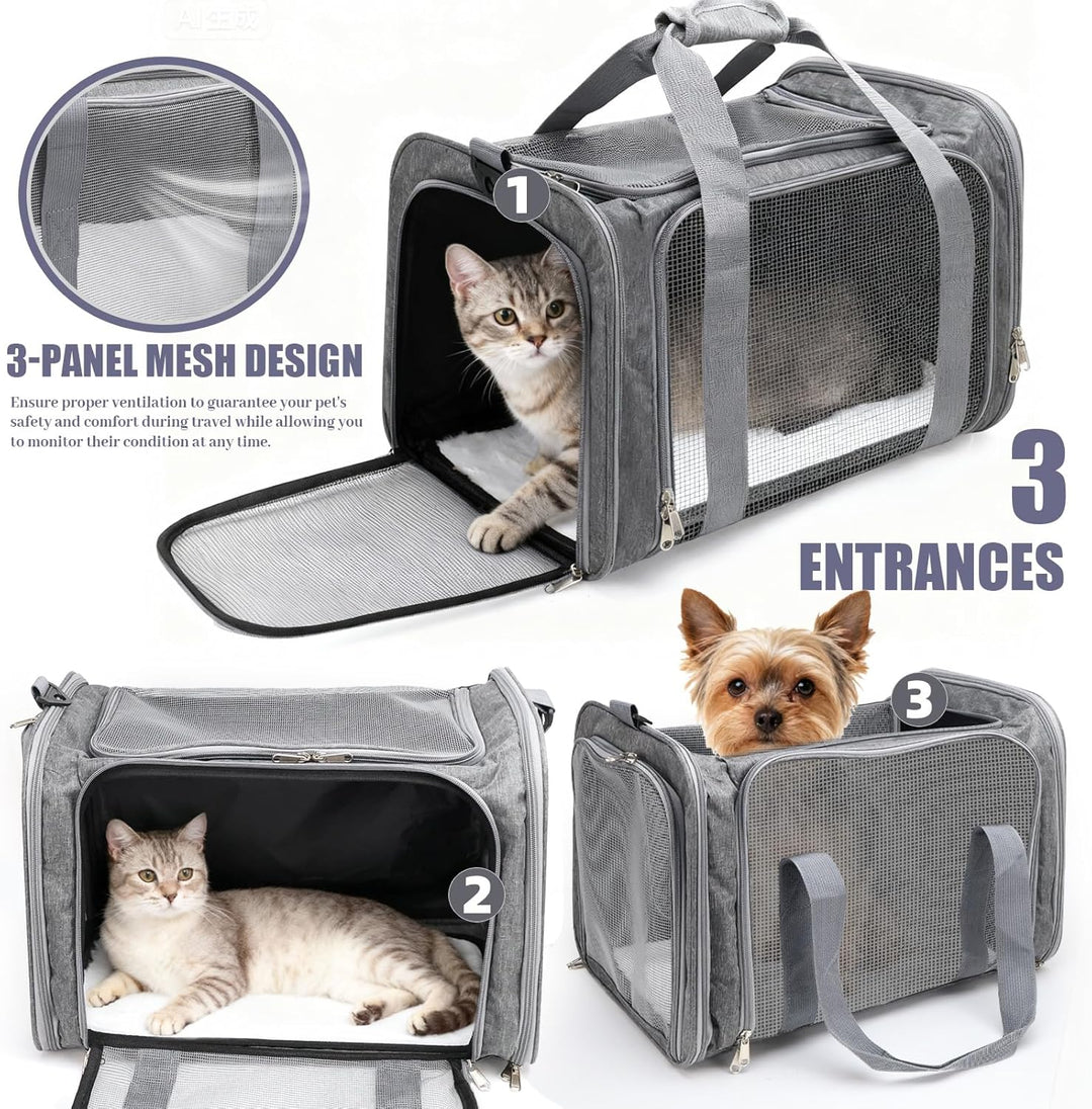 Transporttasche für Katze Hund Katzenboxe Hundetransportbox Katzen Transportboxen Tragbar Faltbare H