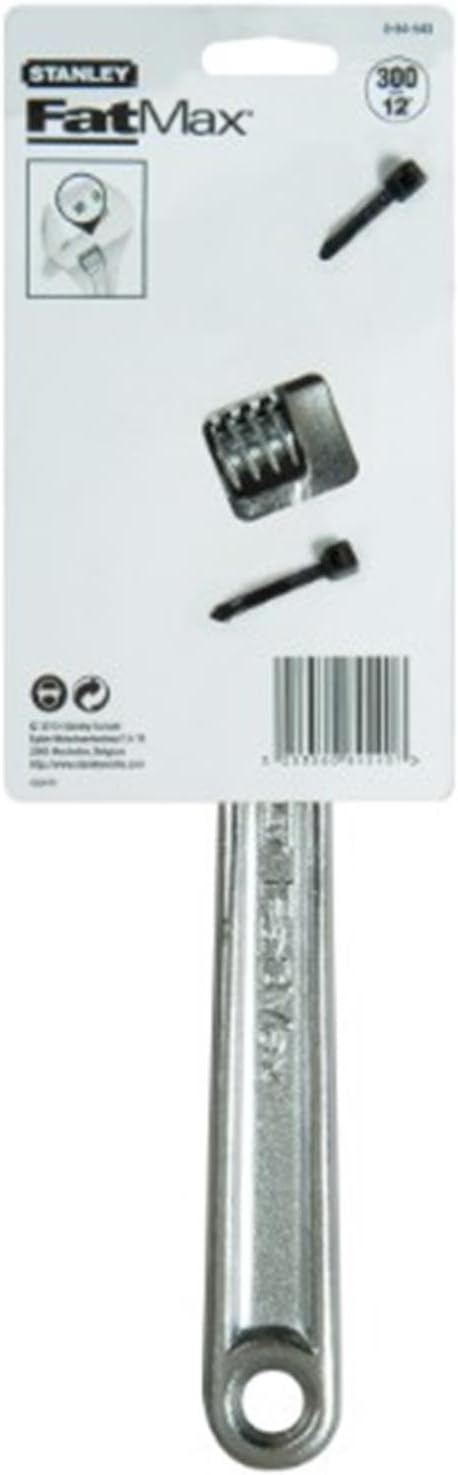 Stanley FatMax Einmaulschlüssel (verstellbar, 48 mm Maulbreite, 380 mm Länge, Chrom-Vanadium Stahl,