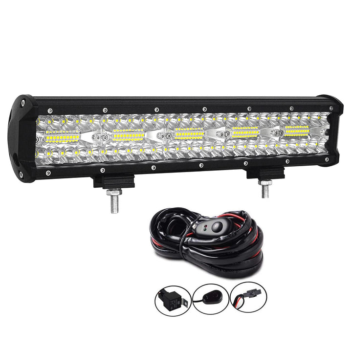 AUXTINGS 38 cm 300W LED Arbeitslicht Leiste Lichtstange LED Zusatzscheinwerfer Dreifache Licht Off R