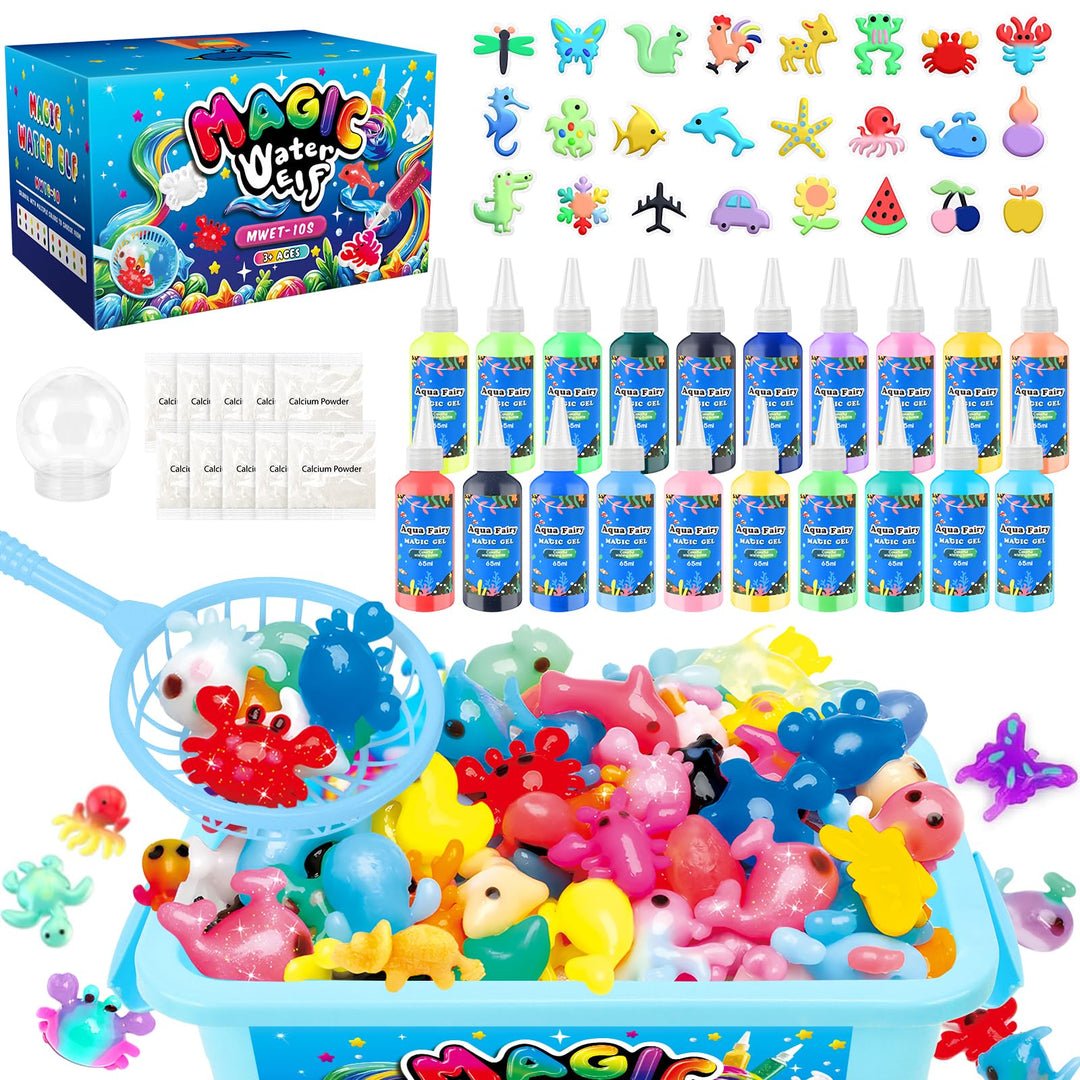 MOMSIV Aqua Gelz Set, Magisches DIY 3D Wassergel-Spielzeug Geschenk ab 4 5 6 7 Jahre Mädchen, Kreati