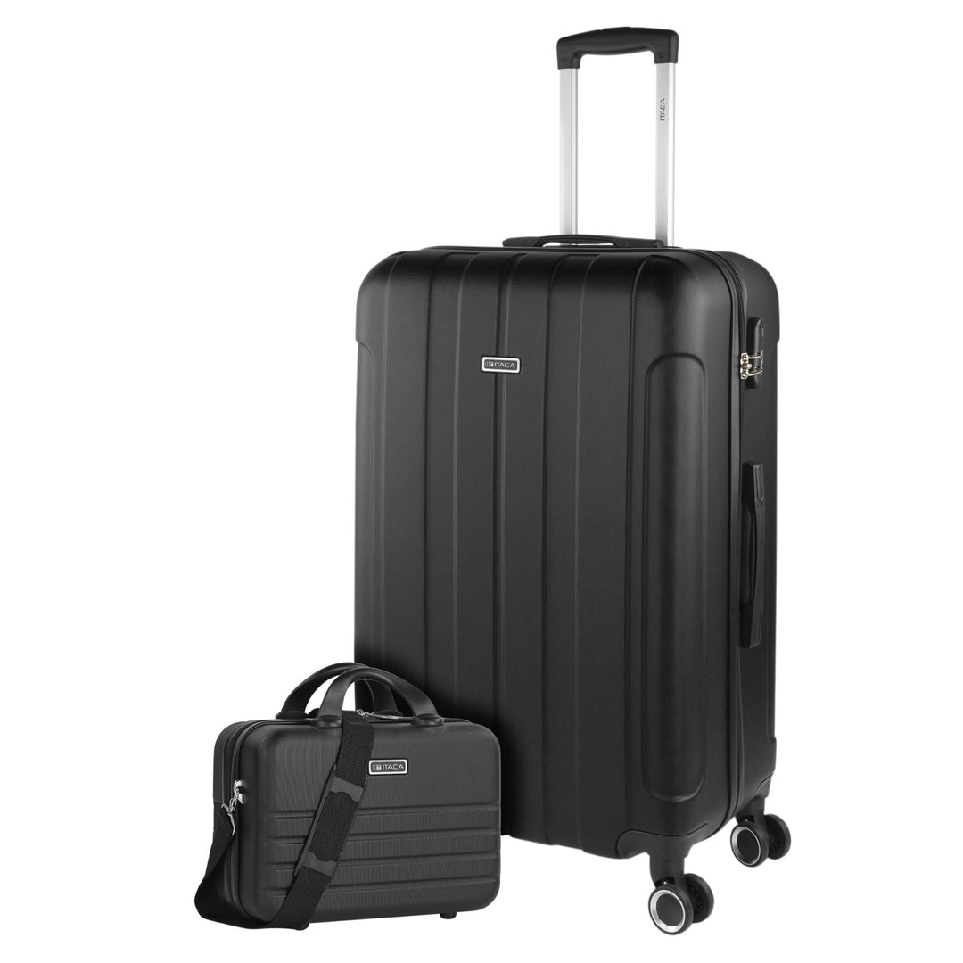 ITACA - 3er Kofferset Erweiterbar 55/63/73 cm ABS. 4 Rollen. Steif, widerstandsfähig und leicht. Hän