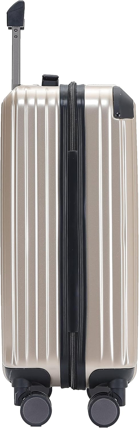 M816 TSA-Schloss Koffer Reisekoffer Trolley Hardschale Boardcase (Champagner, Kleiner Koffer), Champ
