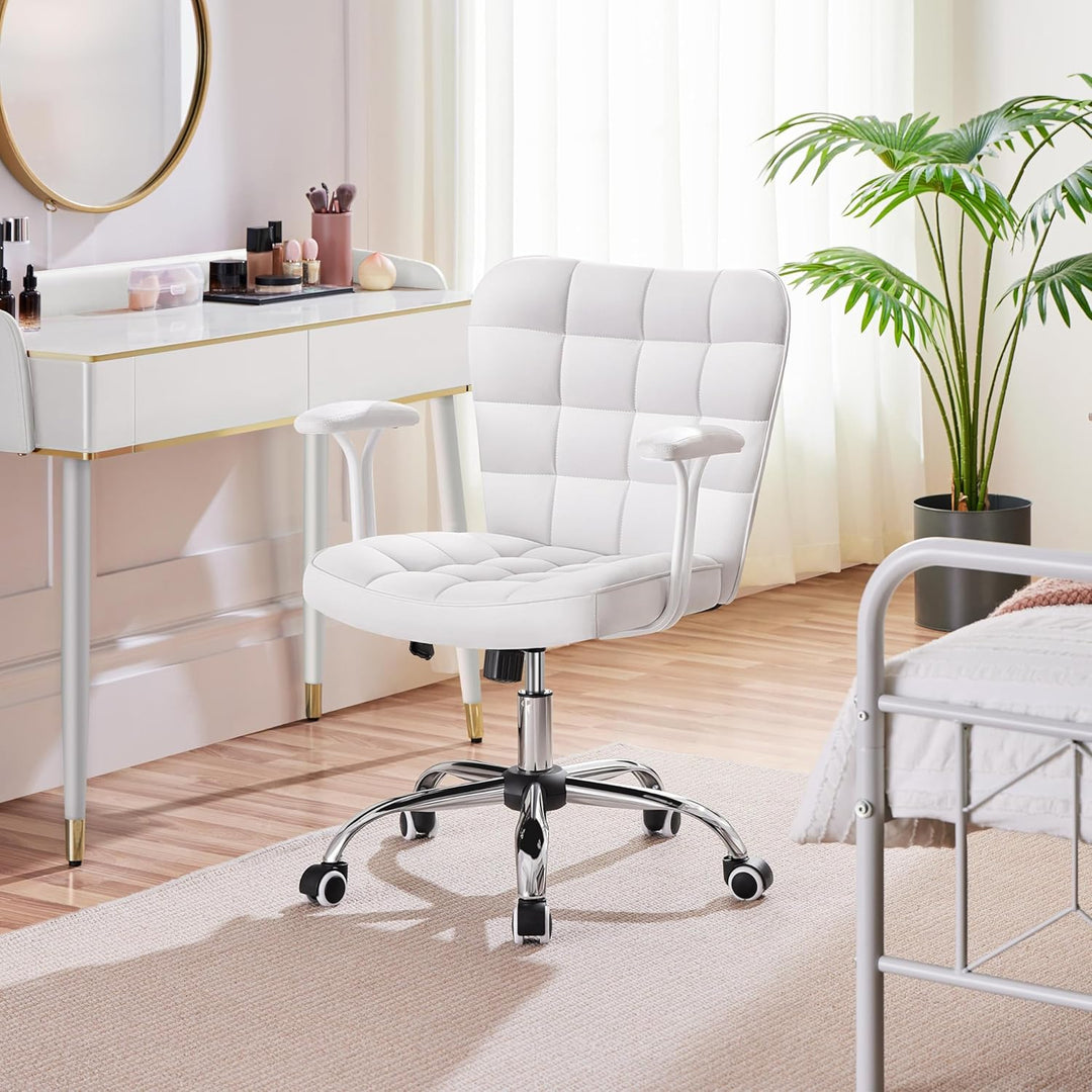 Yaheetech Bürostuhl Ergonomischer Schreibtischstuhl Bürosessel Arbeitsstuhl, Drehstuhl mit Weichen A