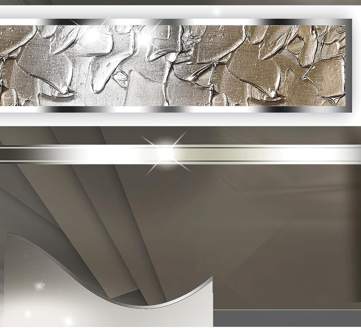 Runa Art Bild Wohnzimmer Schlafzimmer Abstrakt 5 Teilig Diamant Beige Braun Wandbilder auf Vlies Lei