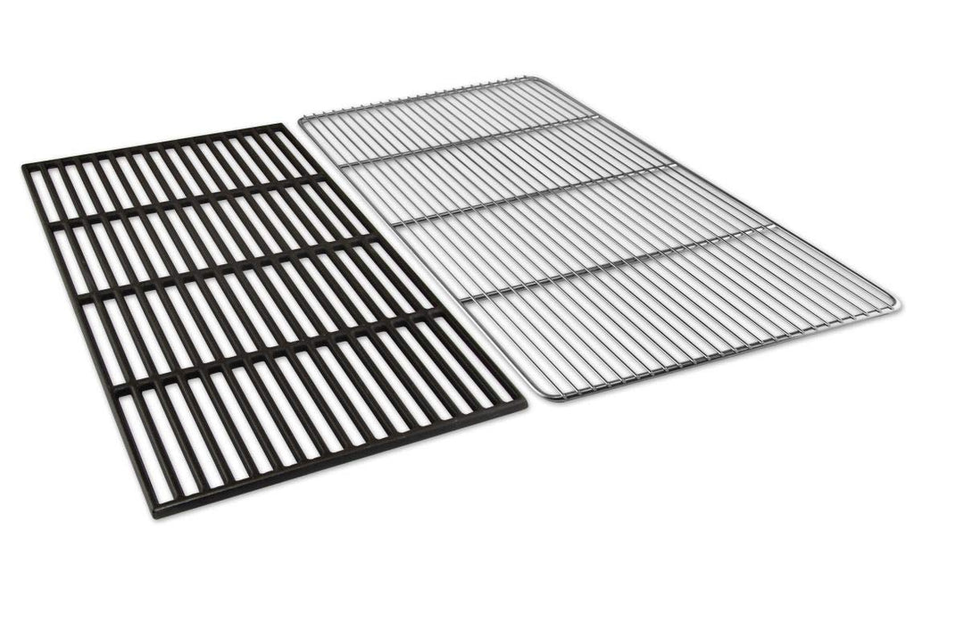 Grillrostprofi 48 x 34 cm Grillrost Edelstahl/Gusseisen emailliert für Weber Genesis II E-310, Genes