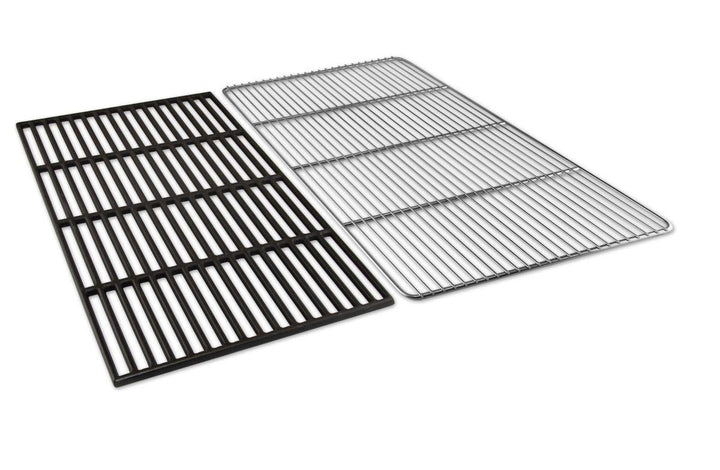 Grillrostprofi 48 x 34 cm Grillrost Edelstahl/Gusseisen emailliert für Weber Genesis II E-310, Genes