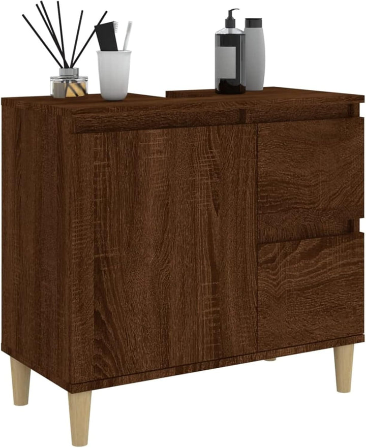 Tidyard Waschbeckenunterschrank, Unterschrank, Waschtischunterschrank, Badezimmerschrank mit 2 Schub