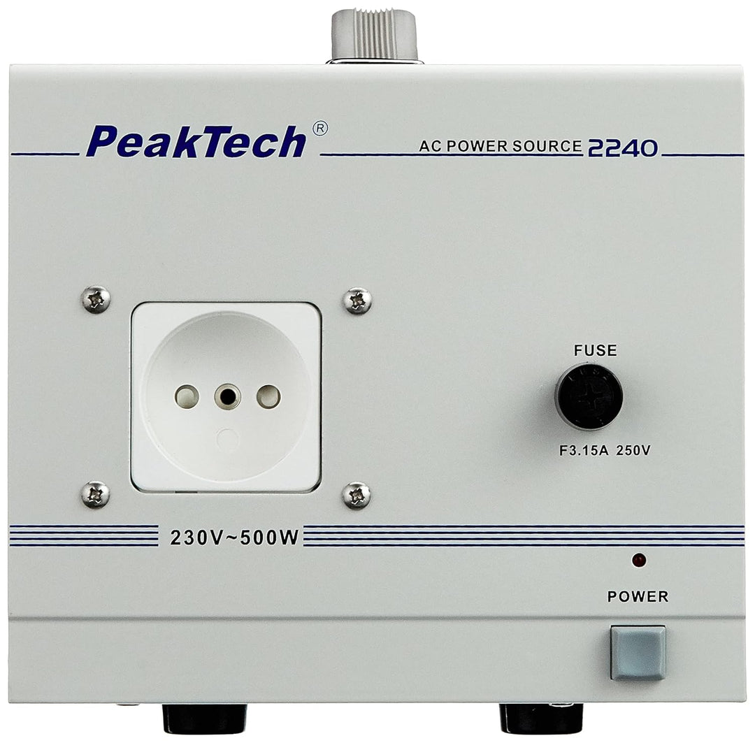 Peak Tech P 2240 – Trenntransformator, Schutzklasse 1, 230 V, 500 W - 160 x 125 x 235 mm & P 6227 –