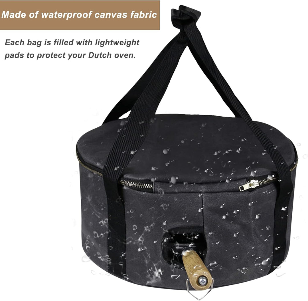 Dutch Oven Tragetasche | 12 Zoll Dicke Canvas-Organizer-Tasche mit Griff - wasserdichte Campingausrü