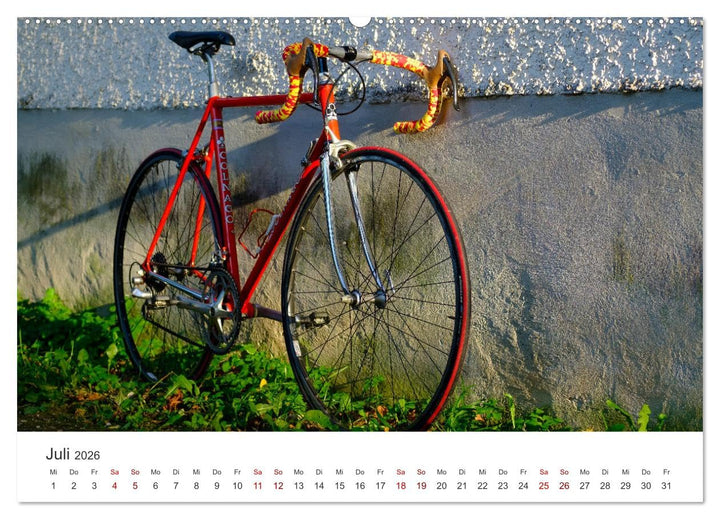 Stahlrenner - Rennrad-Klassiker aus Europa (hochwertiger Premium Wandkalender 2026 DIN A2 quer), Kun