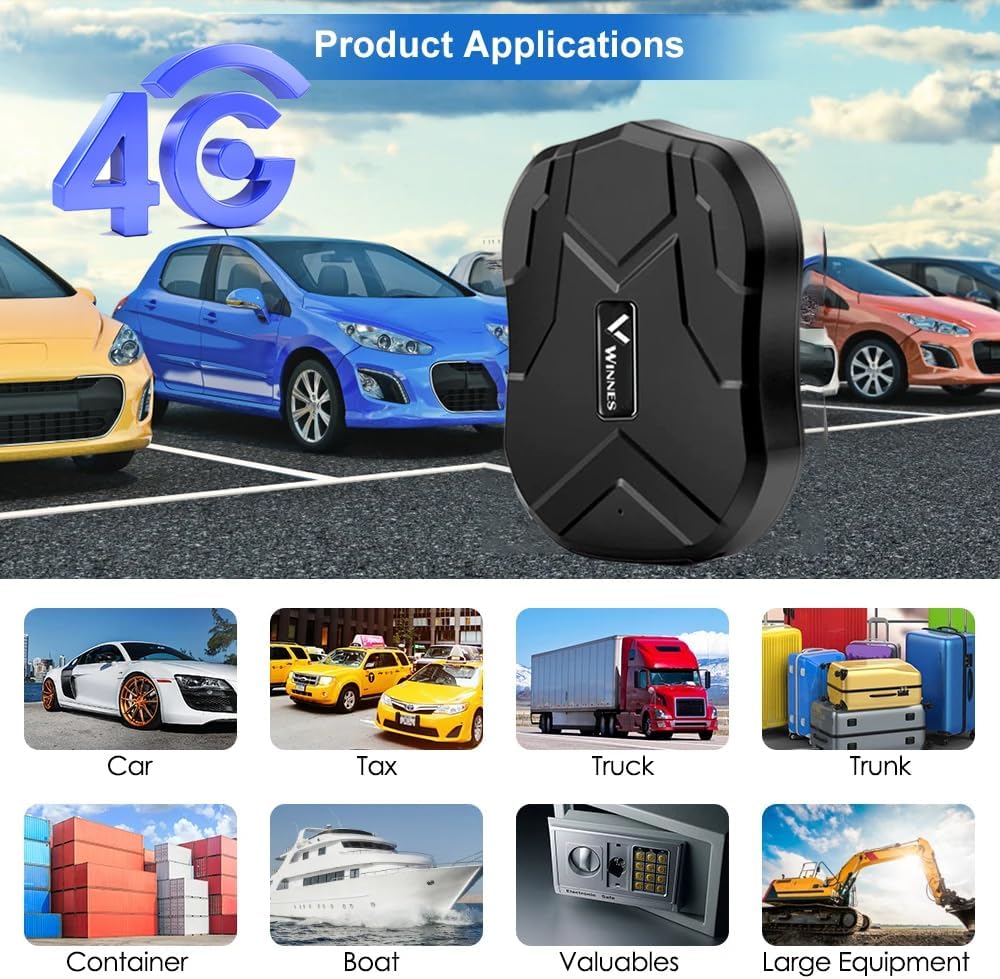 GPS Tracker Auto 4G mit SIM-Karte 5000mAh 4G GPS Tracker für Fahrzeuge Langzeit Standby Wasserdicht