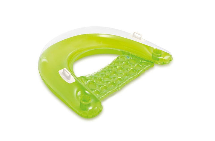 INTEX Sit'n Float aufblasbarer Poolsessel, halbtauchig, aufblasbar transparent/Green/Orange, transpa
