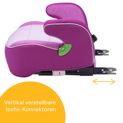 Osann Junior Isofix Gurtfix i-Size Sitzerhöhung mit Isofix Auto Kinder (126-150 cm) - Pixel Berry i-