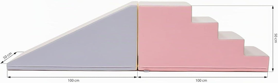 IGLU SOFT PLAY Mega Fun Slider Schaumstoffbausteine Treppe und Rutsche Set XXL für Kinder ab 2 Jarhe
