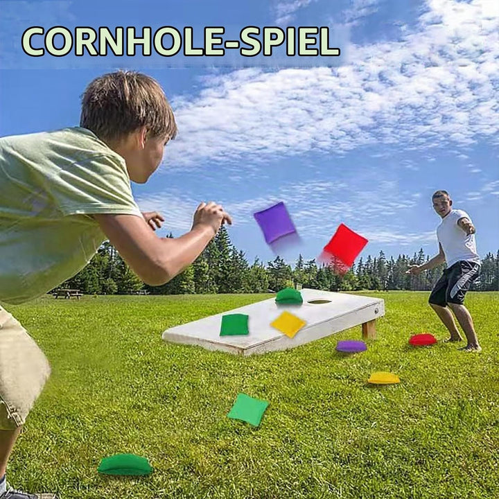 30 Stück Cornhole Säckchen, 7 x 7cm Cornhole Bean Bags, Dosenwerfen Nylon Sitzsäcke Werfen, Quadrati