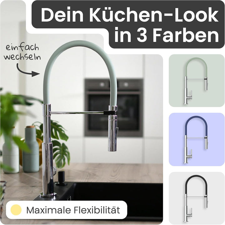 instmaier K4 | Wasserhahn für die Küche | Spültischarmatur mit flexibler Geschirrbrause | Mischbatte