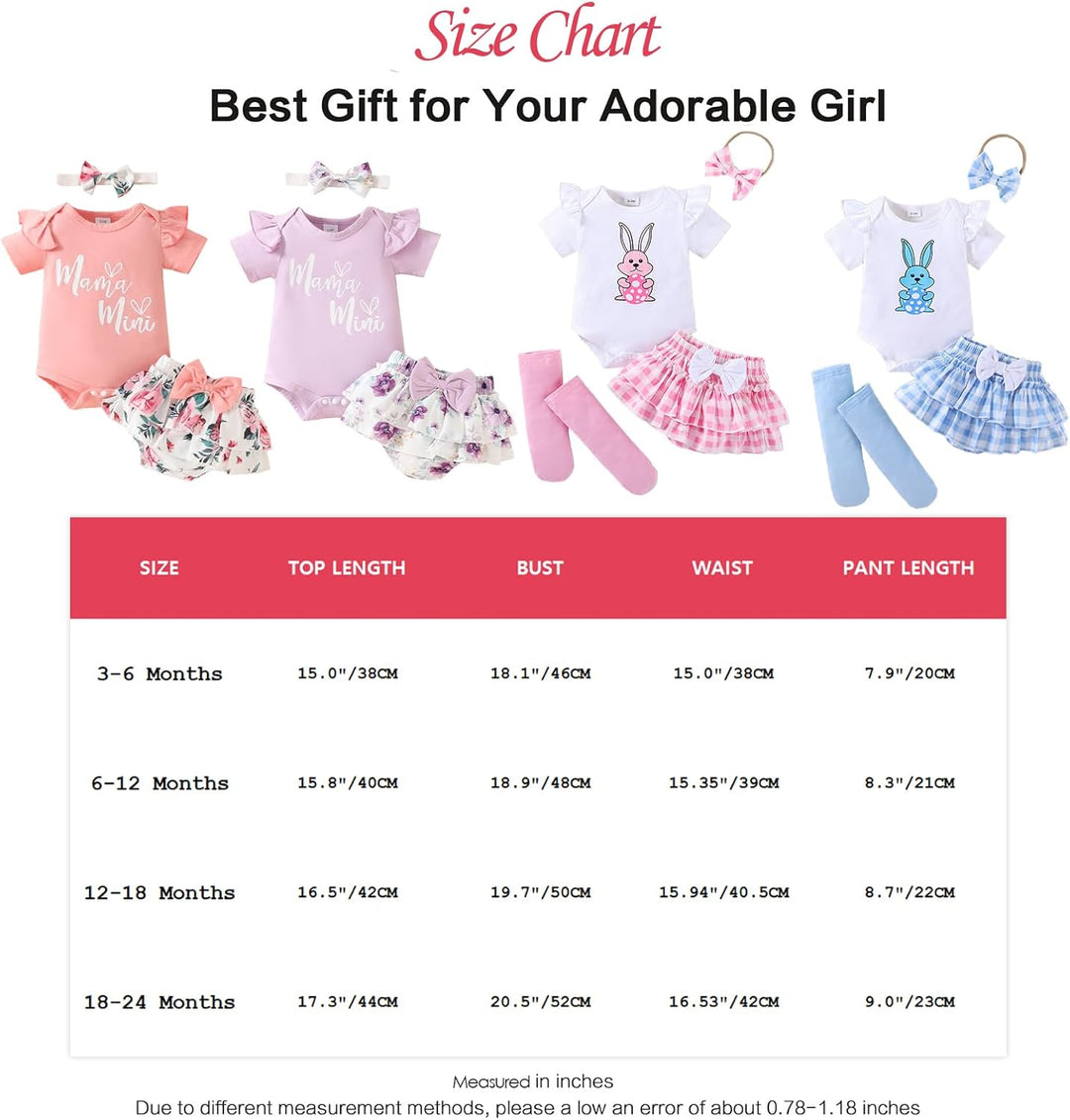 Neugeborene Baby Mädchen Sommer Outfit Rüschen Kurzarm Top+ Bowknot Bloomers Tutu Rock Shorts+ Stirn