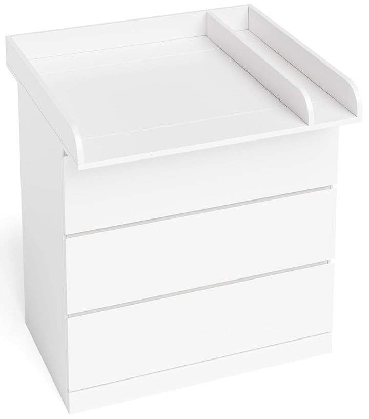 BELLABINO Oti Wickelaufsatz - Wickeltischaufsatz für Malm, Hemnes, Nordli Kommoden in weiss - Normal