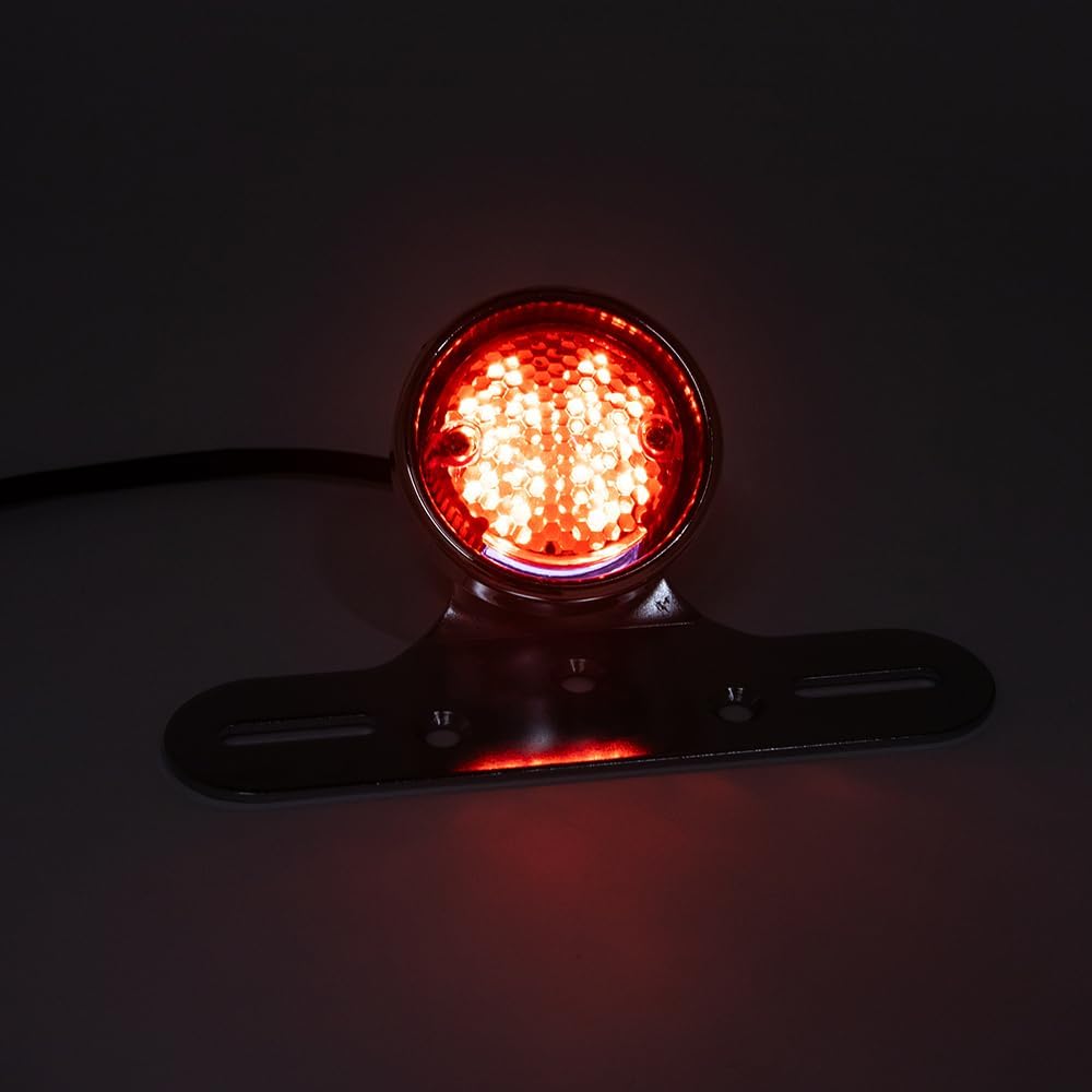 E24 E-Geprüft Motorrad Rücklicht LED Mit Halterung 12V Bremslicht Kennzeichenbeleuchtung Rotlicht fü