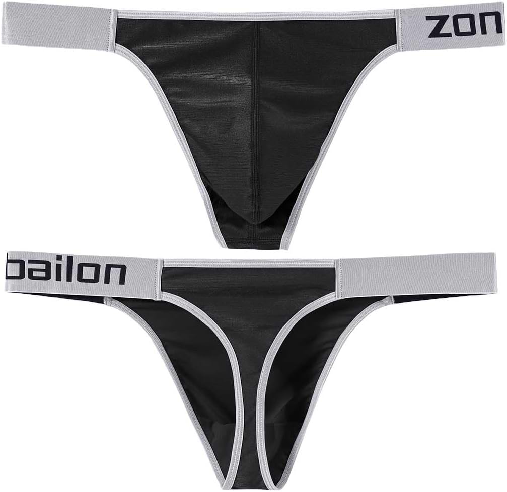 BIATWOWR Herren String Tanga Sexy Slips Unterwäsche Männer mit Weichem und Bequemem Stoff Viel Platz