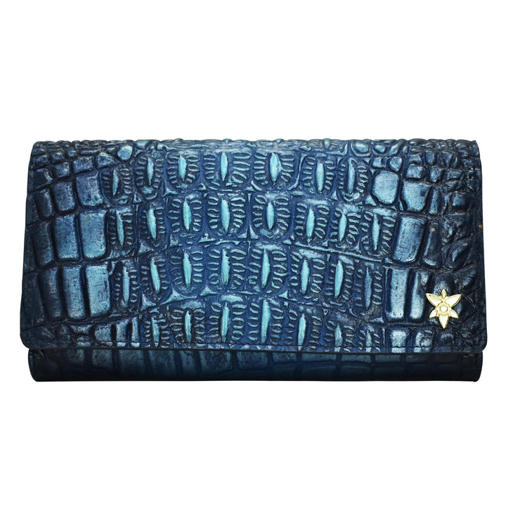 Anuschka Einheitsgrösse Croc Embossed Sapphire, Einheitsgrösse Croc Embossed Sapphire