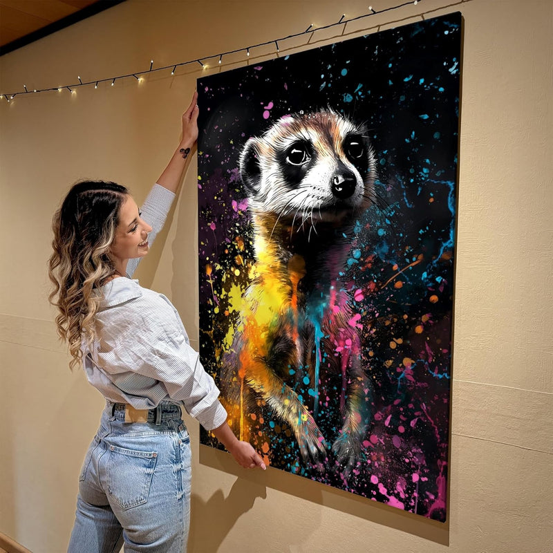 Artmazing | Erdmännchen Bild bunt | Poster & Kunstdrucke | Bild Erdmännchen | S-Art Bilder | Erdmänn