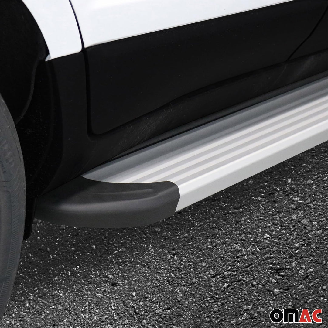 OMAC Trittbretter Seitenschweller Seitenschürze Kompatibel mit Kia Sportage III 2010-2015 - 2X Alumi