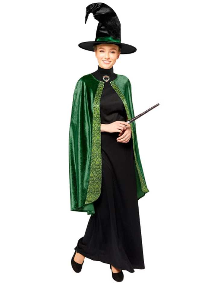 Amscan - Erwachsenenkostüm Professor Mc Gonagall aus Harry Potter, Kleid, Umhang, Hut, Magierin, Zau