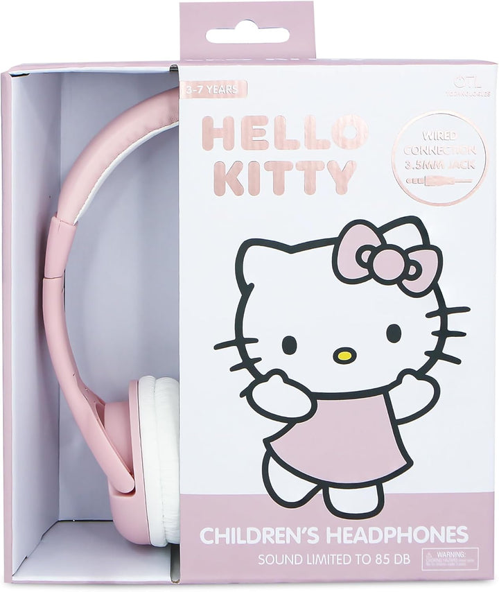 OTL Technoloiges HK1184 Hello Kitty Kopfhörer für Kinder, kabelgebunden, Pink mit Roségold