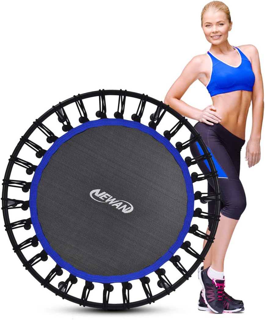 Miuphro Newan - Mini trampolín silencioso de 40 pulgadas, rebote Interior para adultos, Mejor entren