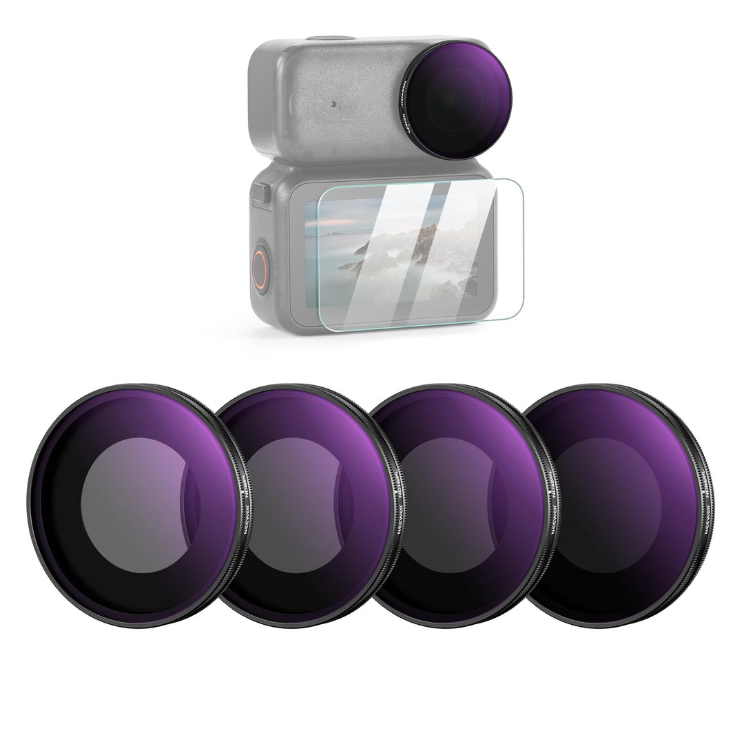 NEEWER ND/PL Filter Set Kompatibel mit DJI Osmo Nano (ND8/PL+ND16/PL+ND32/PL+ND64/PL), 4er Pack, auf