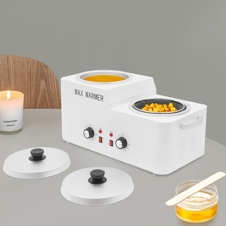 9L Wachsschmelzer,50x24x25cm Double Pot Wax Heater Maschine,600W Haarentfernungs Wachsheizung,Wachst
