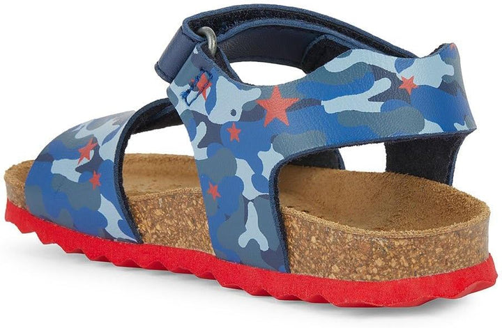 Geox Jungen B Chalki Boy Sandale 21 EU Navy Red, 21 EU Navy Red