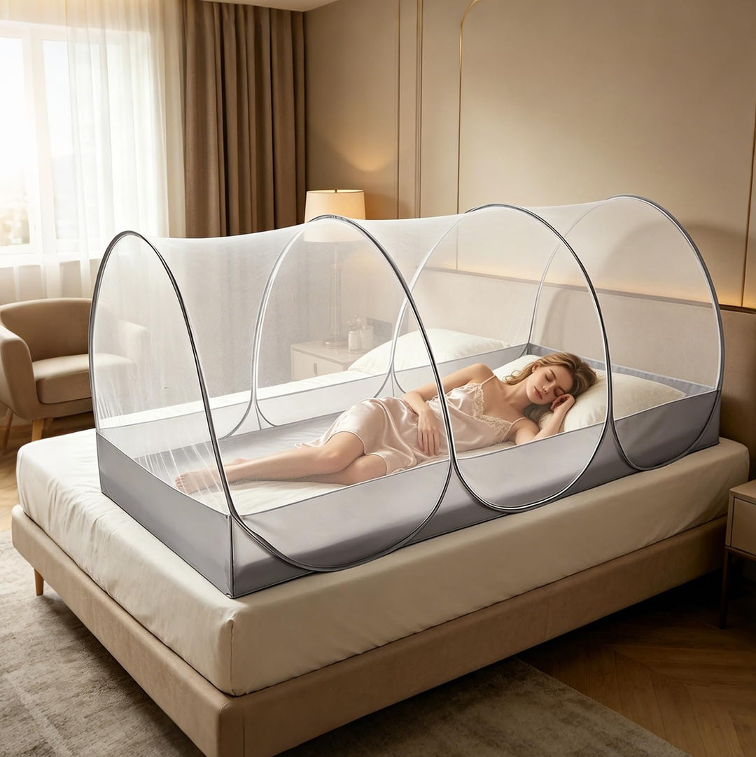 LIROPAU Moskitonetz Pop Up 190x90x90cm, Tragbares Campingzelt mit Reissverschluss für Zuhause, Reise